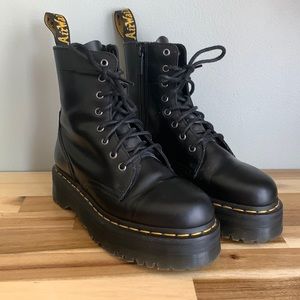 Black platform Dr Marten’s boots